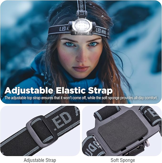 EverBrite 5-Pack LED Headlamp, 4 Lighting Modes, Pivoting Head - Image 5