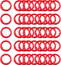 Carabiner Clip 48Pcs Red Metal Key Ring Clip Circle Keychain Rings Bulk Spring by KJMLDIY