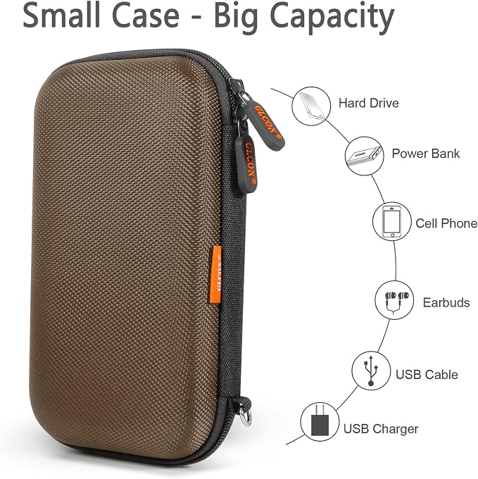 GLCON Electronic Case Travel Cord Organizer Shockproof EVA Hard Carrying Case - Image 2