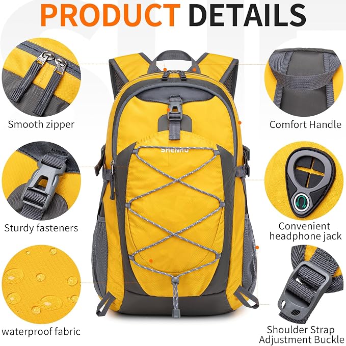 40L Hiking Backpack Lightweight Daypack Waterproof Travel Camping Backpack - Image 6