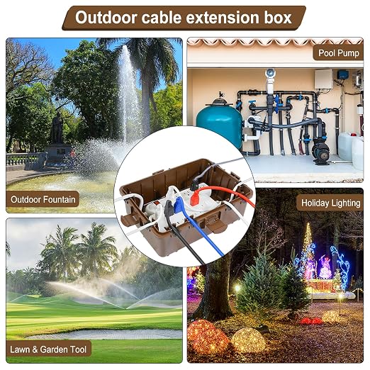 Waterproof Electrical Box, Large Outdoor Extension Cord Covers Waterproof - Image 7