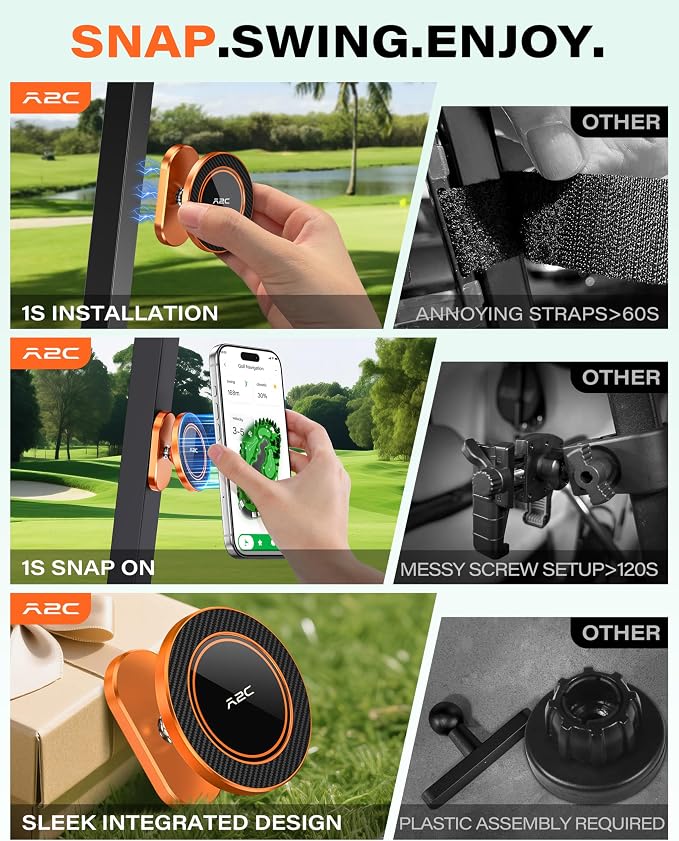 A2C Alloy Magnetic Golf Cart Phone Holder - Image 3