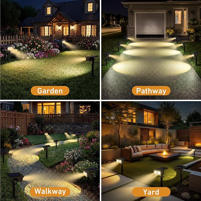 btfarm Solar Spot Lights Outdoor Waterproof, 2 Pack/3 Modes Motion Sensor Lights - Image 7