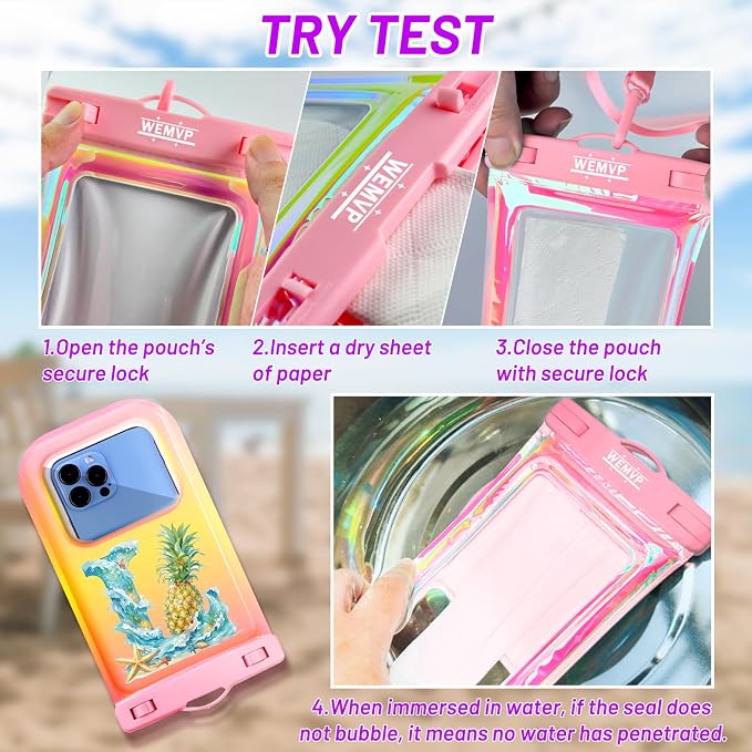 Personalized Initial Waterproof Phone Pouch Case - Image 4