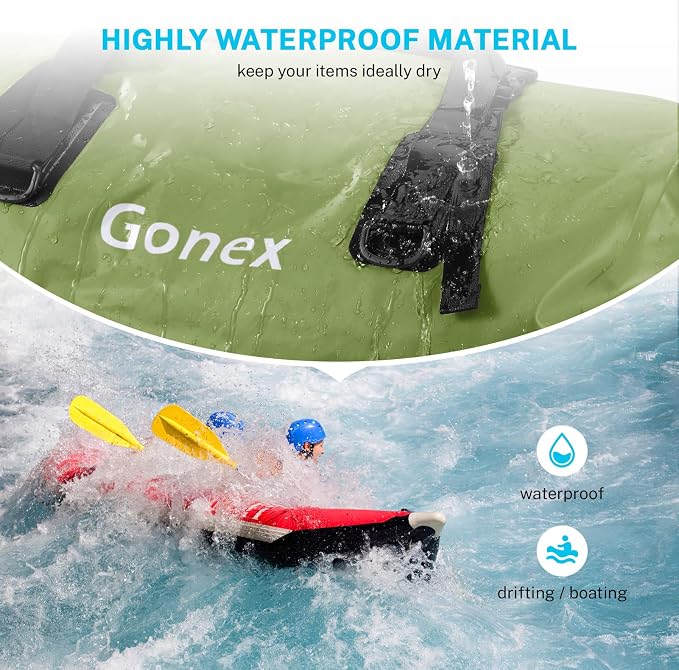 Gonex 40L 60L 80L Extra Large Waterproof Duffle Travel Dry Duffel Bag Heavy - Image 2
