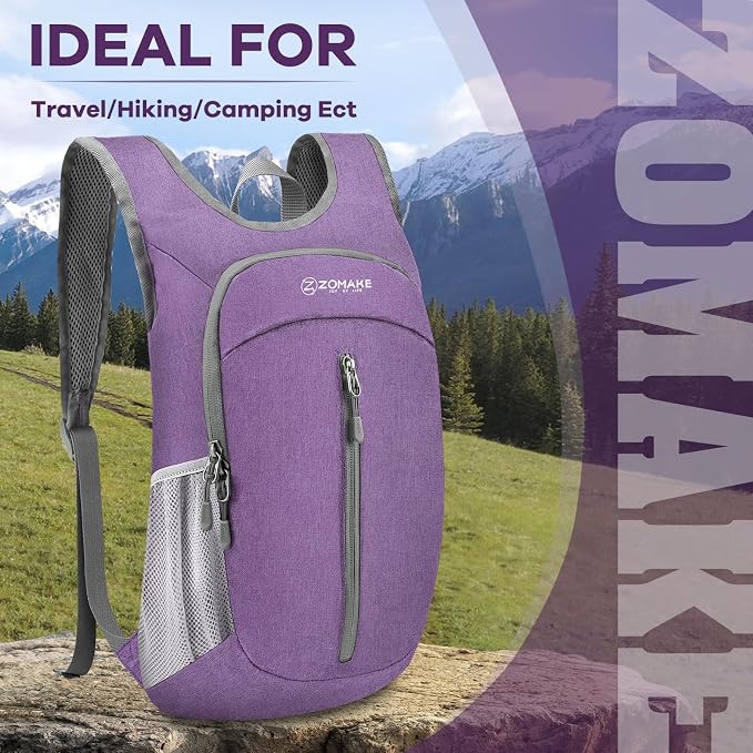 ZOMAKE 10L Ultra Lightweight Packable Backpack, Small Daypack Light Foldable - Image 7