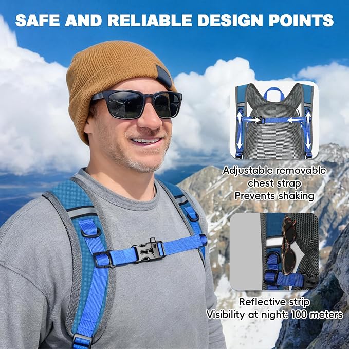 Seektop 20L Foldable Waterproof Hiking Backpack, Ultralight Small Lightweight - Image 8