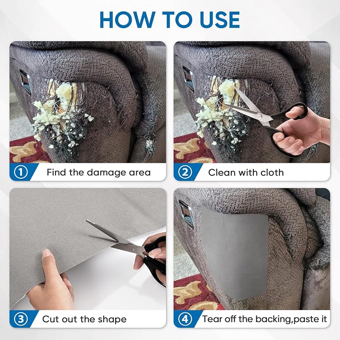 Canvas Patch 4 "x 60 ", Self-Adhesive Waterproof Canvas Patch Set - Image 4
