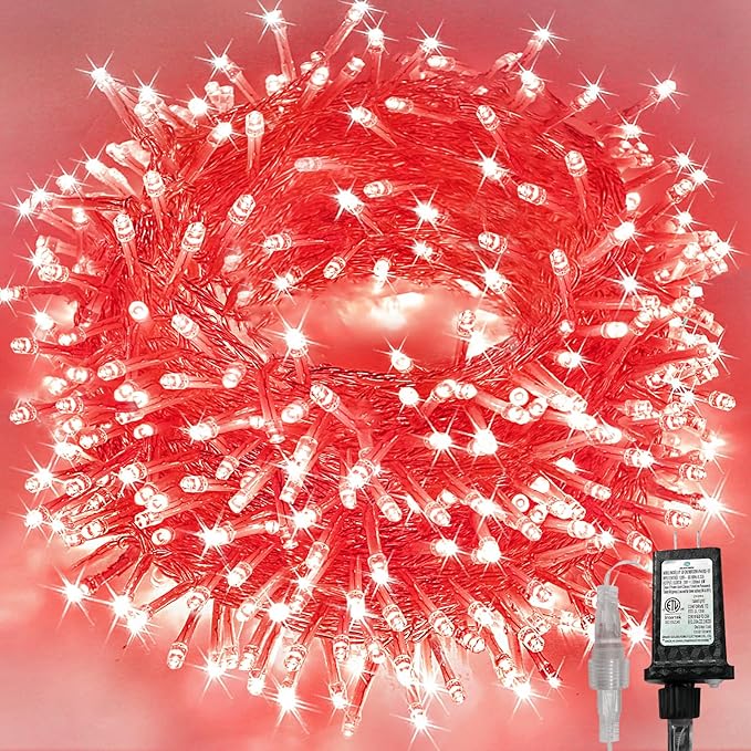 KAQ Connectable 240LED Red String Lights Outdoor/Indoor, Extendable Plug in by KAQ