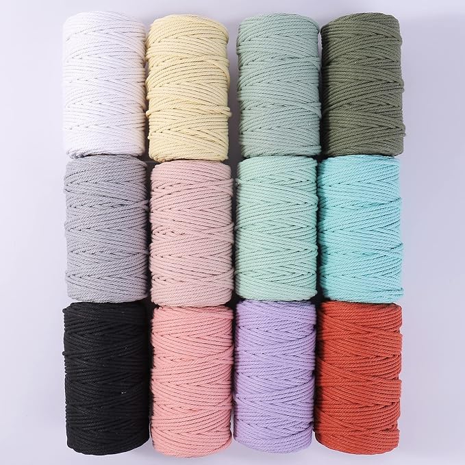 White Cotton Macrame Cord, 4mm x 109Yards, Crafts & Decorative Projects - Image 5