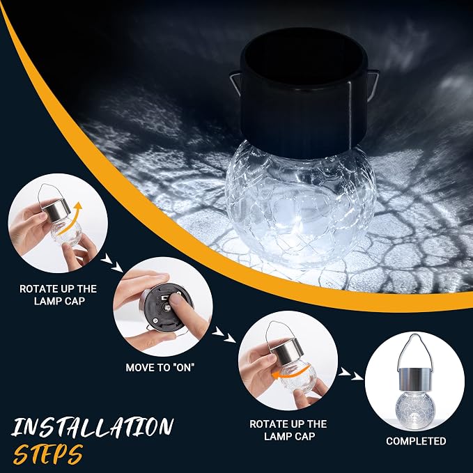 GIGALUMI Solar Lights Outdoor Waterproof, 16 Pack Solar Hanging Lights Garden - Image 3