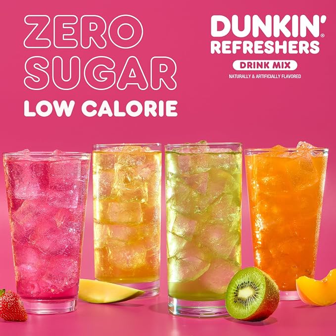 Dunkin’ Zero Sugar Refreshers Singles To Go! Powdered drink mix packets - Image 6