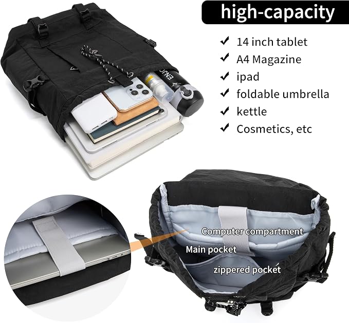 HUARIPOLY Outdoor Backpack Lightweight Waterproof Leisure Day Bag Multi - Image 3