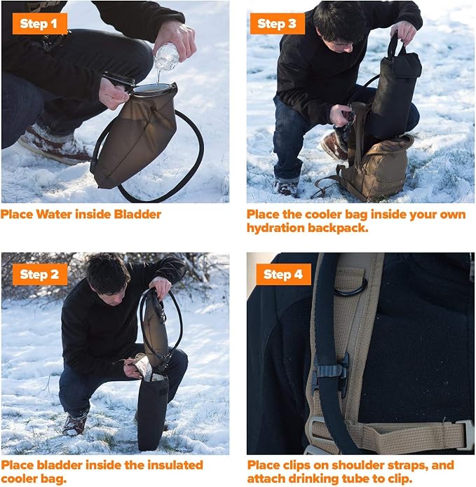 Insulated Cooler Bag & Free Clips to Hold Drinking Tube | Fits 2L & 3L - Image 4