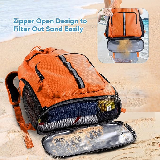 Large Beach Backpack Waterproof Sandproof - Image 3