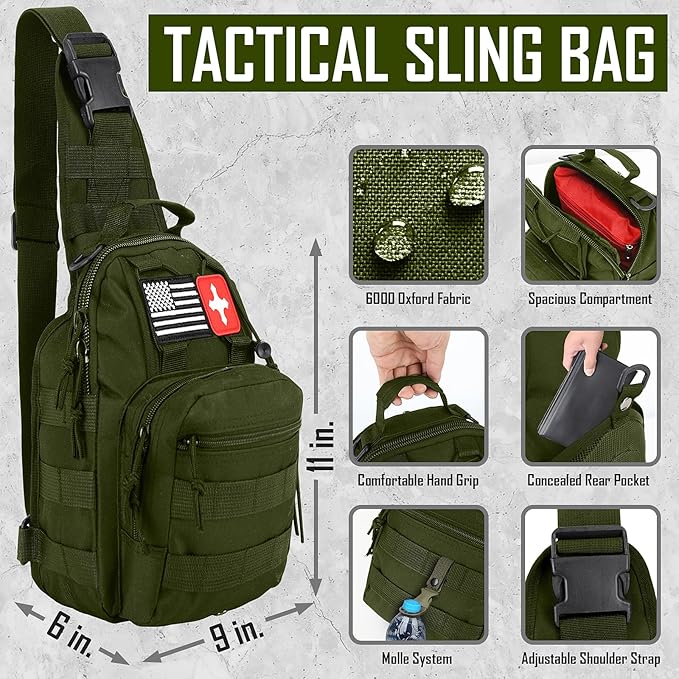 Survival Kit, Camping Axe, Crossbody Bag - Image 2