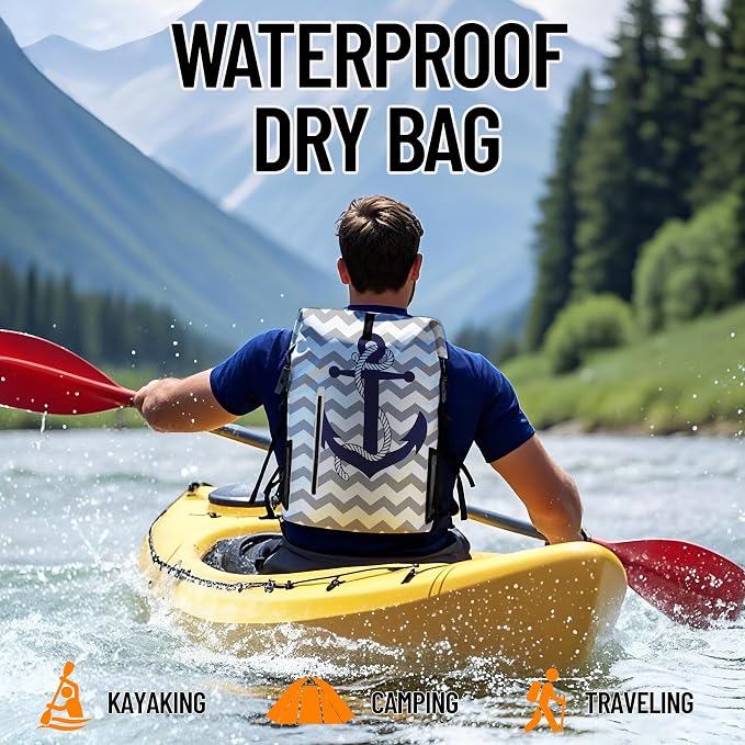 Waterproof Dry Bag Marine Dry Bags, Roll Top Lightweight 5L Dry Storage Bag - Image 7