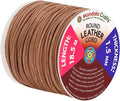 Mandala Crafts Round Genuine Rust Leather Cord by MandalaCrafts