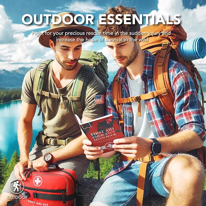 430 Piece First Aid Kit, Well-Organized Premium Waterproof Compact Trauma - Image 3