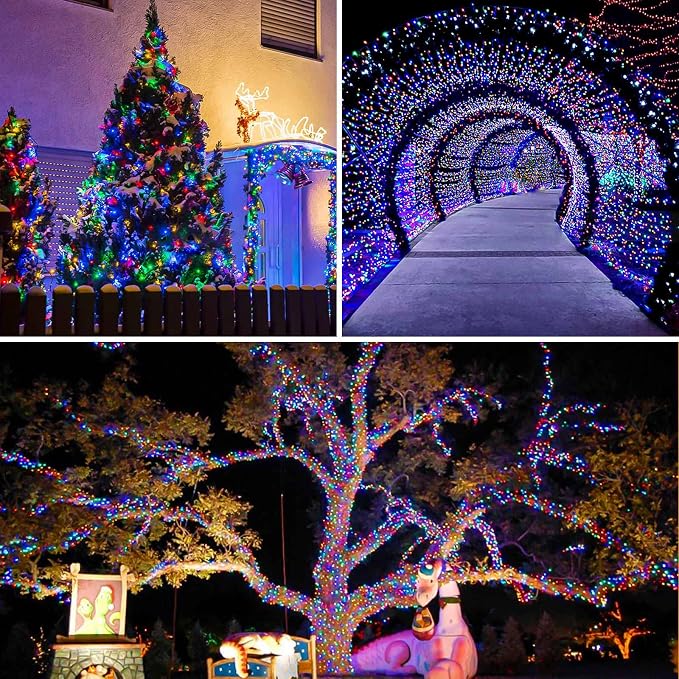 Solar String Lights Outdoor, 2 Pack Total 80FT 200 LED Solar Christmas Twinkle - Image 3