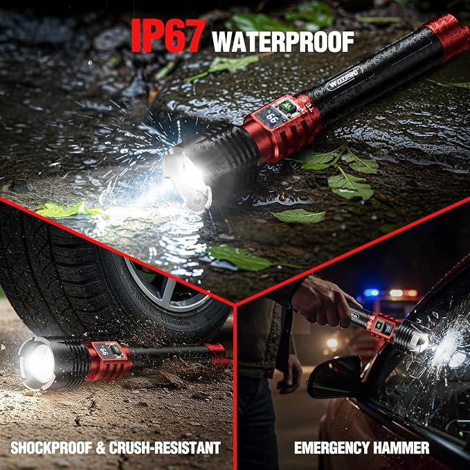 WdtPro Rechargeable LED Flashlights High Lumens, Super Bright 90000LM - Image 8