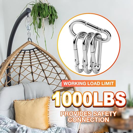 15Pack 5.5 Inch Spring Snap Hooks, Heavy Duty Carabiner Clips - Image 5