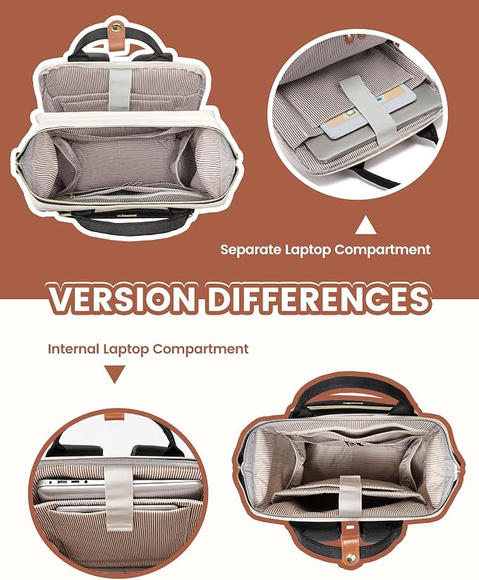 LOVEVOOK Laptop Backpack for Women, 15.6'' Waterproof Nurse Bag Teacher Work - Image 5