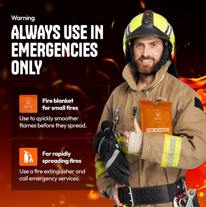 Emergency Fire Blanket 40"x40" – Fireproof Survival Blanket - Image 9