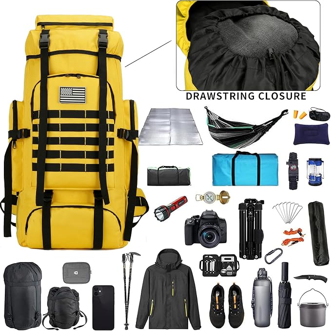 Hiking Backpack for Men 70L/100L Camping Backpack Military Rucksack Molle 3 - Image 3