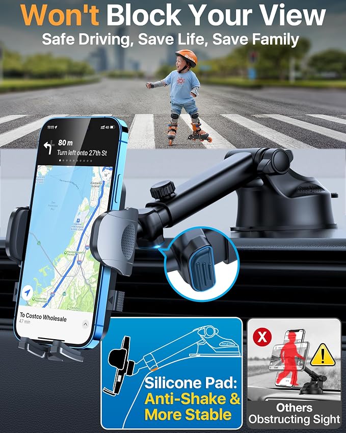 【98+LBS Strongest Suction & Military-Grade】Ultimate Car Phone Mount【Patent & - Image 5