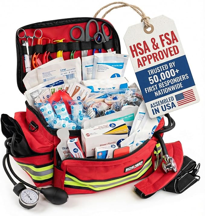 Scherber First Responder Fully-Stocked Professional Essentials EMT/EMS Trauma by Scherber