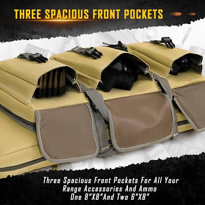DULCE DOM 32/36/42/48/52 inch Double Rifle Case Soft Gun Bag - Image 4