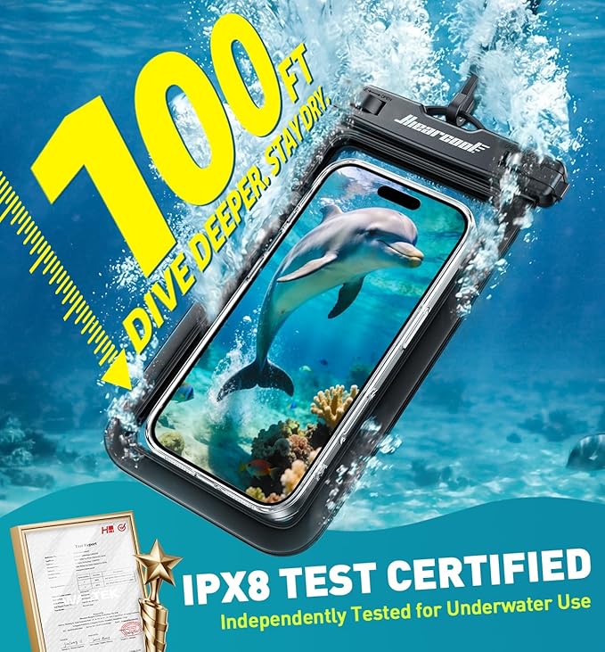 Hiearcool Waterproof Phone Pouch, Waterproof Phone Case, Waterproof Cellphone - Image 2