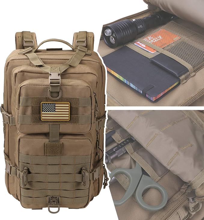 Hannibal Tactical MOLLE Assault Pack, Tactical Backpack Military Army Camping - Image 4