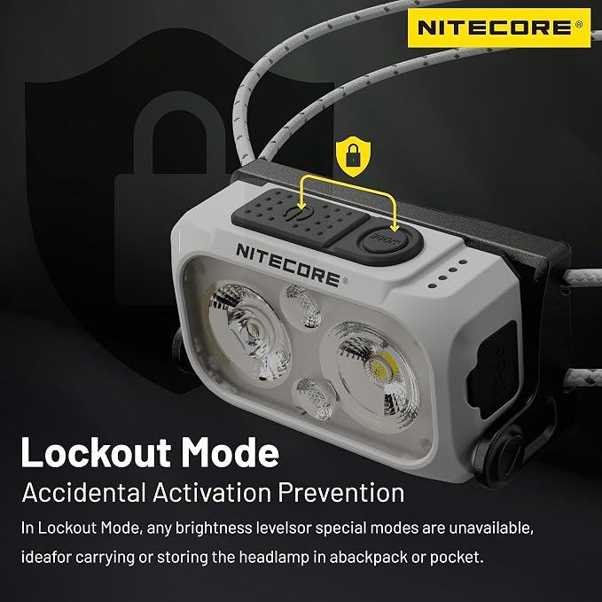 Nitecore NU21 360 Lumen Ultra Lightweight Outdoor Headlamp Dual Beam USB-C - Image 6