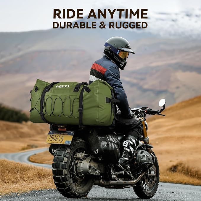 HEETA Waterproof Duffel Bag Motorcycle Dry Bag Backpack, 60L/80L Extra Large - Image 4