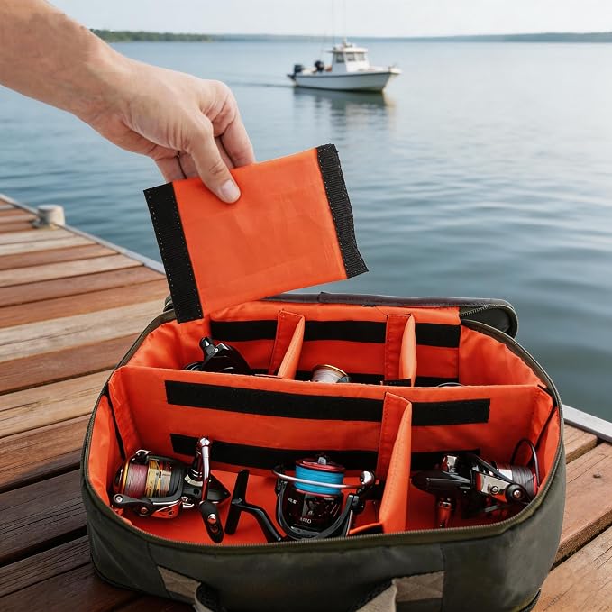 Kylebooker Fly Fishing Reel and Gear Case, Portable Tackle Organizer Storage - Image 4