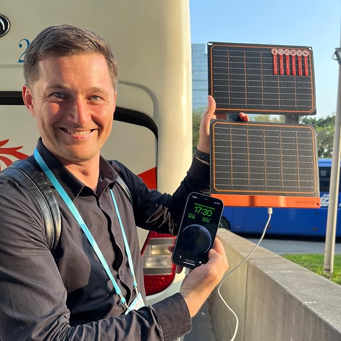 20W Small Solar Panel Charger 5V USB-A USB-C Foldable Portable Lightweight ETFE - Image 5