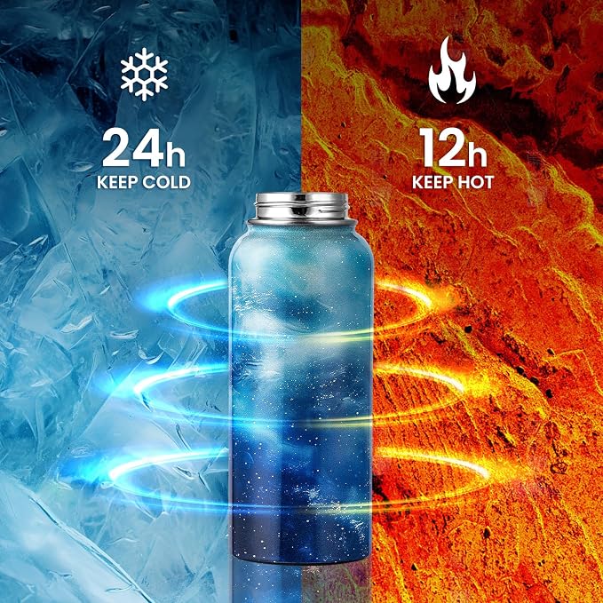 RAYMYLO Insulated Water Bottle 32 oz, Triple Wall Vacuum Stainless Steel - Image 3