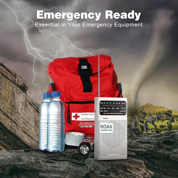 Goodes NOAA Weather Radio, AM FM NOAA Emergency Radio Portable - Image 7