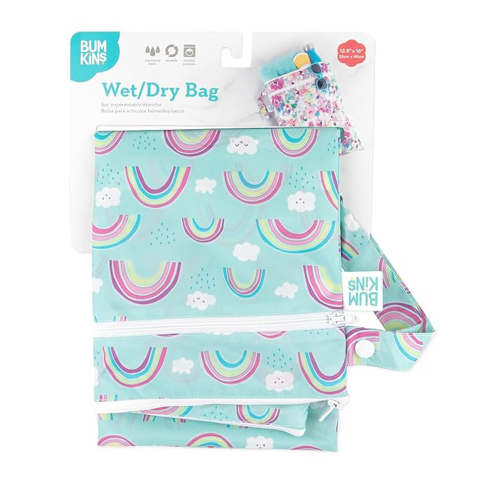 Bumkins Waterproof Wet Dry Bag for Baby, Swim Suit, Cloth Diaper, Pump Parts - Image 6
