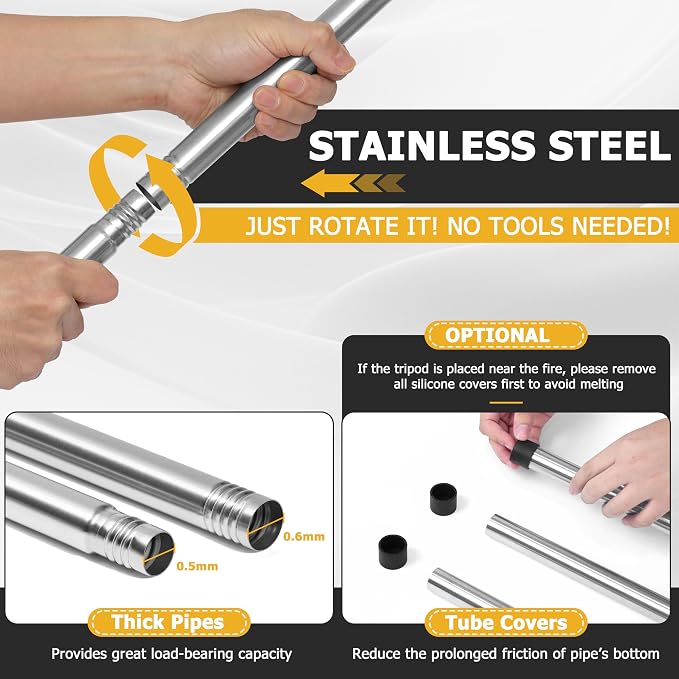 Stainless Steel Campfire Tripod - Image 4