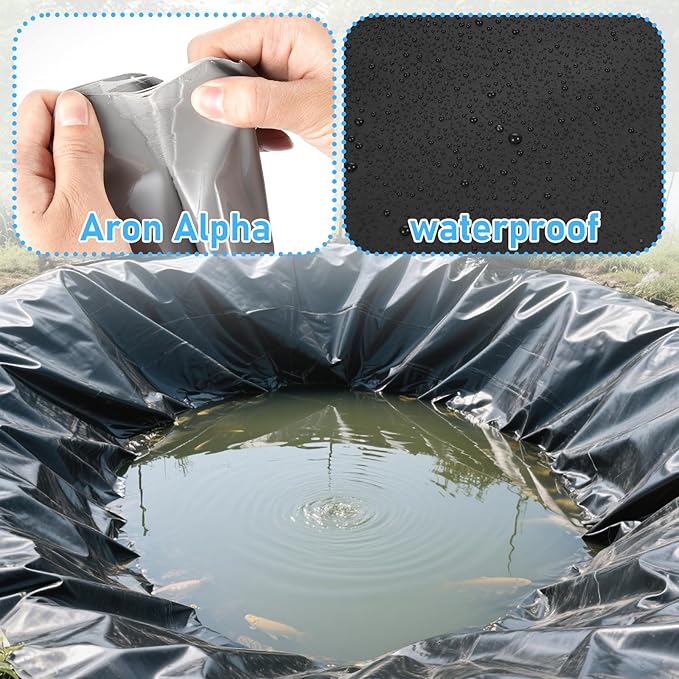 5 Pcs 12 x 12 Inches Large Pond Liner Repair Patch Self-Adhesive EPDM Liner - Image 5