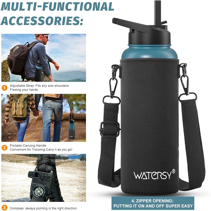 40oz Insulated Water Bottle, BPA Free&Leak Proof, Stainless Steel Water Flask - Image 6