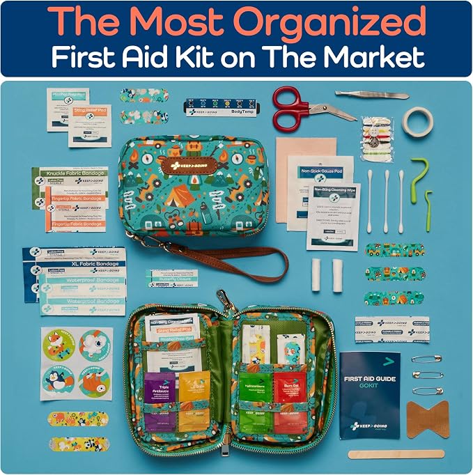 KeepGoing Travel First Aid Kit for Kids – 130 Pc. for Car, Diaper Bag & Backpack - Image 4