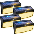 Peasur 4 Pack 368 LED Solar Motion Sensor Lights Outdoor, Solar Fence Lights by Peasur