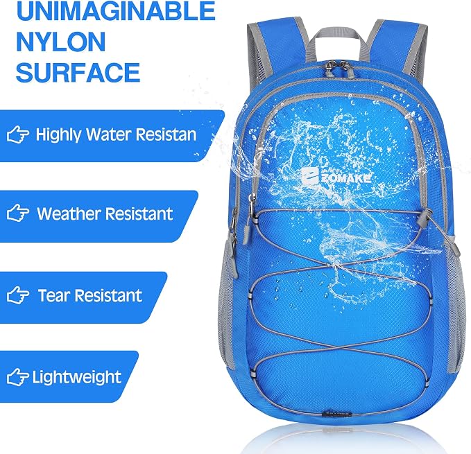 ZOMAKE Lightweight Packable Backpack 28L, Foldable Backpacks Water Resistant - Image 5