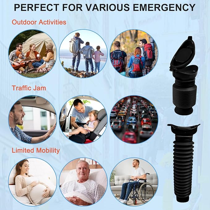Pee Bottles for Men, Portable Urinal for Men, Collapsible Urine Bottle 750ML - Image 6
