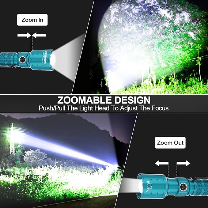 Banral Flashlights High Lumens Rechargeable, Super Bright Long Range Small - Image 5
