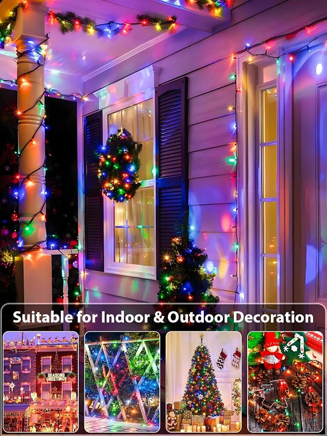 33 FT 100 LED Christmas Decoration Indoor Outdoor, Connetable Green Wire - Image 5